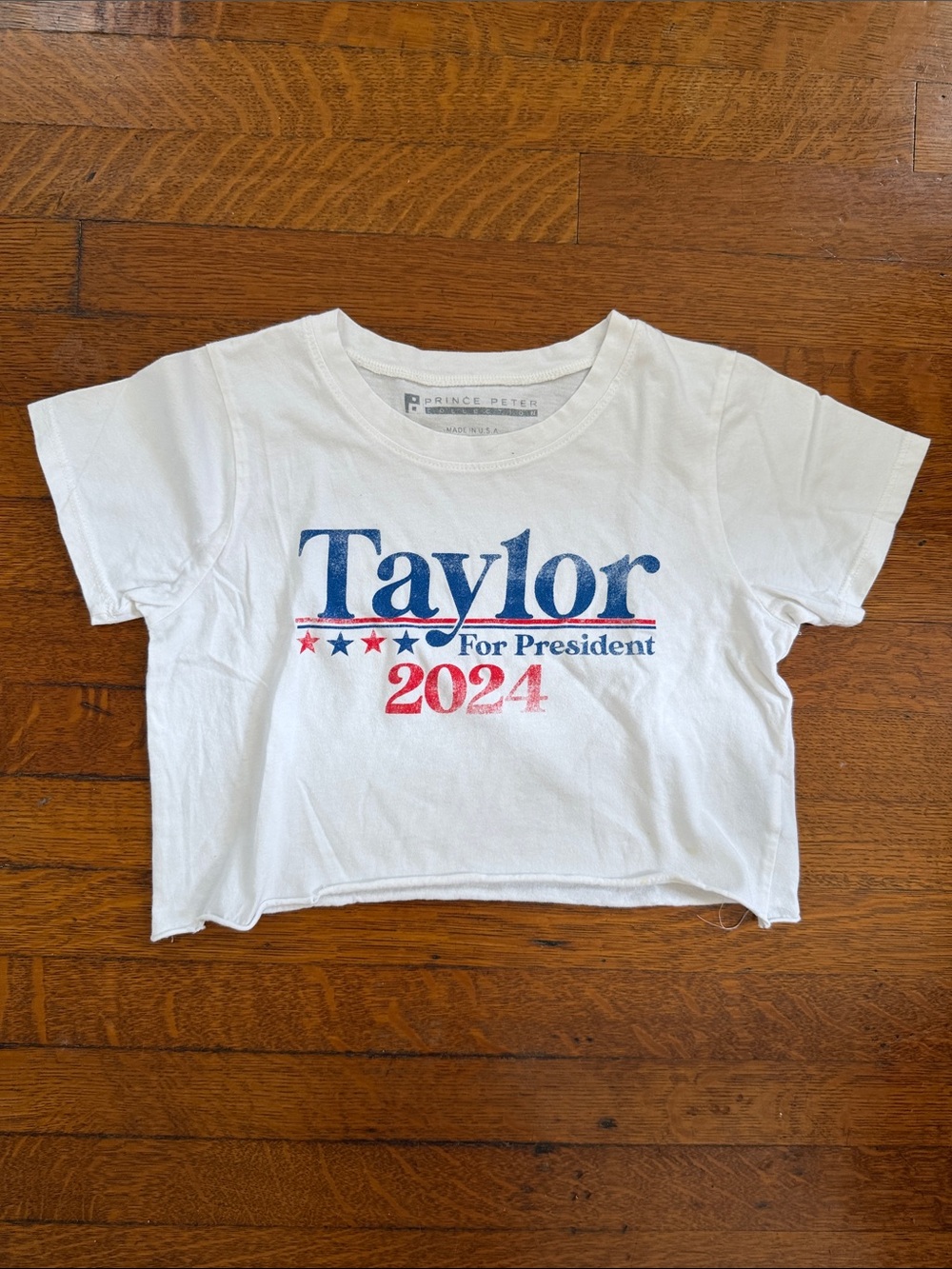 White "Taylor For President 2024" Kids Graphic Tee